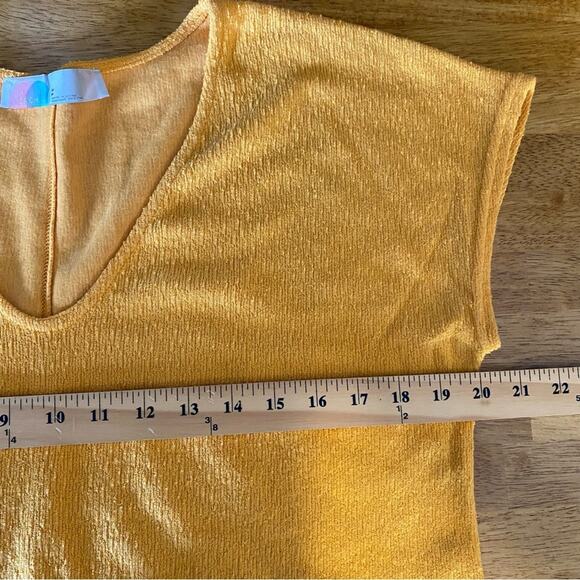 Free People Beach Carefree Crop Top Tee Women’s Size Small Knit Boxy Orange - Picture 10 of 11